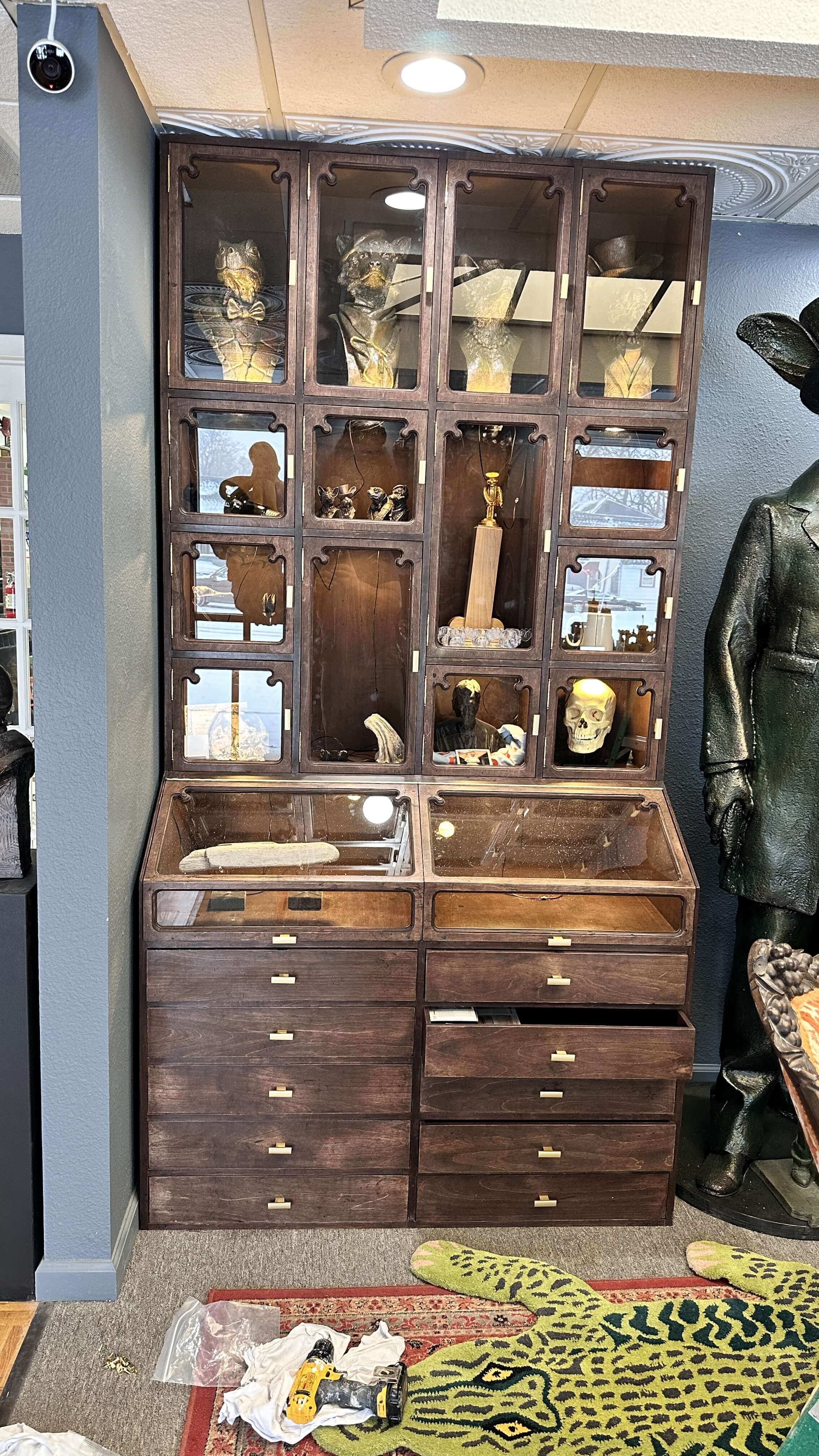 Finished wooden cabinet